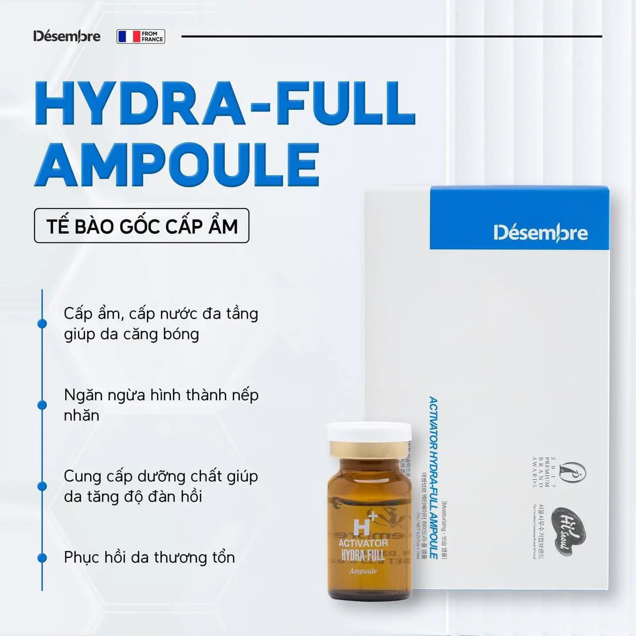 Tế bào gốc cấp ẩm căng bóng Desembre H+ Hộp 10 lọ 6 Tế bào gốc cấp ẩm căng bóng Desembre H+ Hộp 10 lọ - Ảnh 6