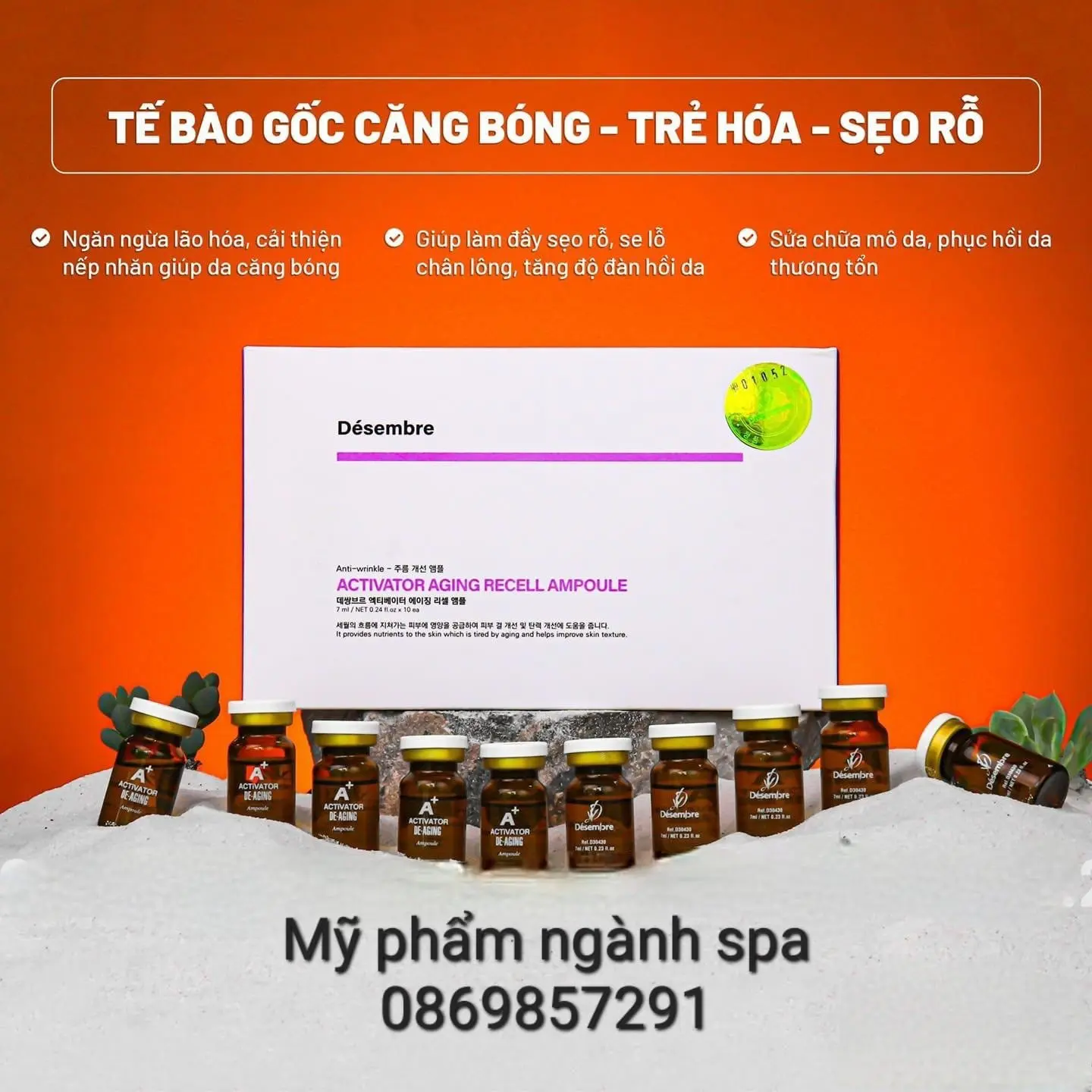 Tế bào gốc trẻ hóa tái tạo da Desembre A+ 2 Tế bào gốc trẻ hóa tái tạo da Desembre A+ - Ảnh 2
