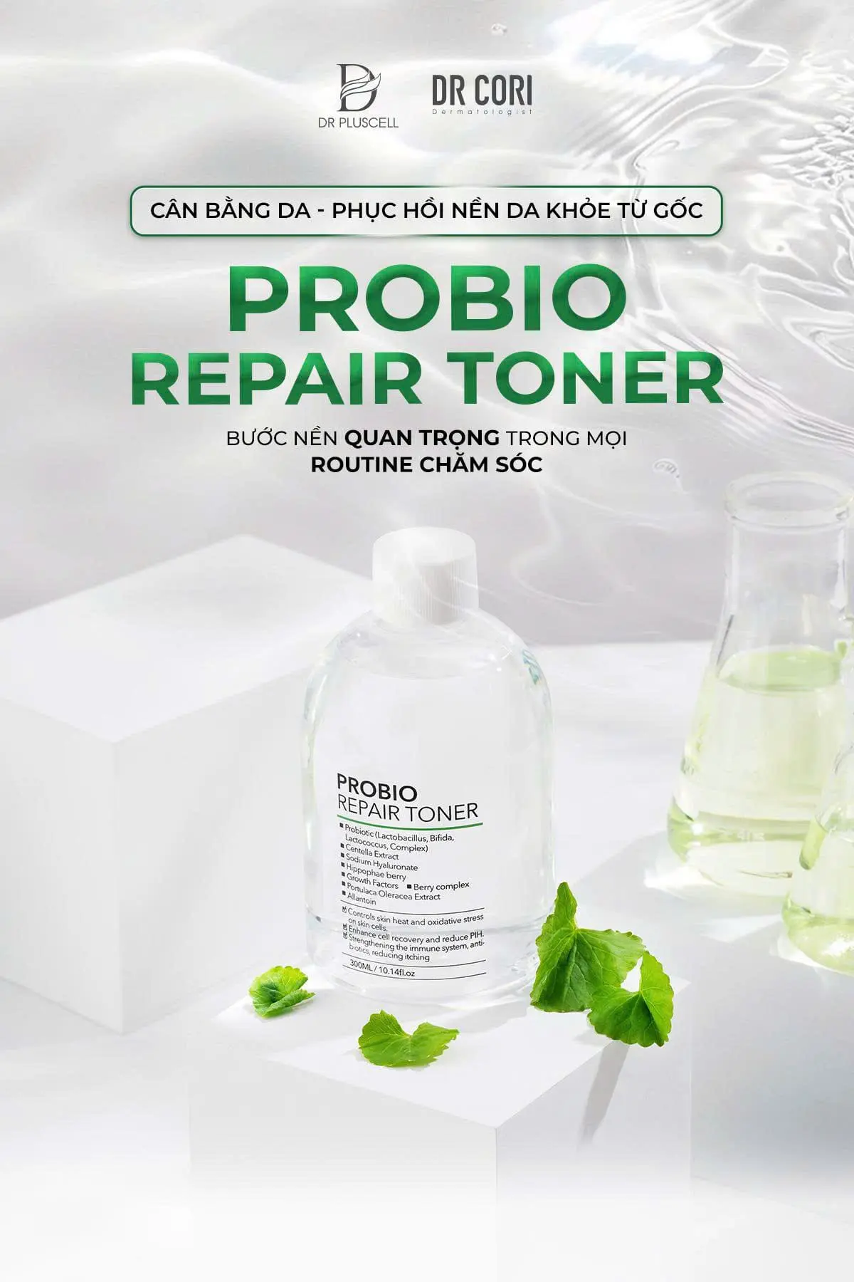 Toner lợi khuẩn phục hồi cấp tốc DR Cori Probio Repair Toner 300ml 2 Toner lợi khuẩn phục hồi cấp tốc DR Cori Probio Repair Toner 300ml - Ảnh 2