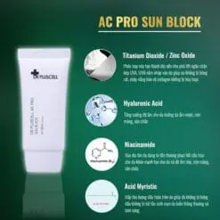 thanh phan kem chong nang cho da dau mun dr pluscell ac pro sun block