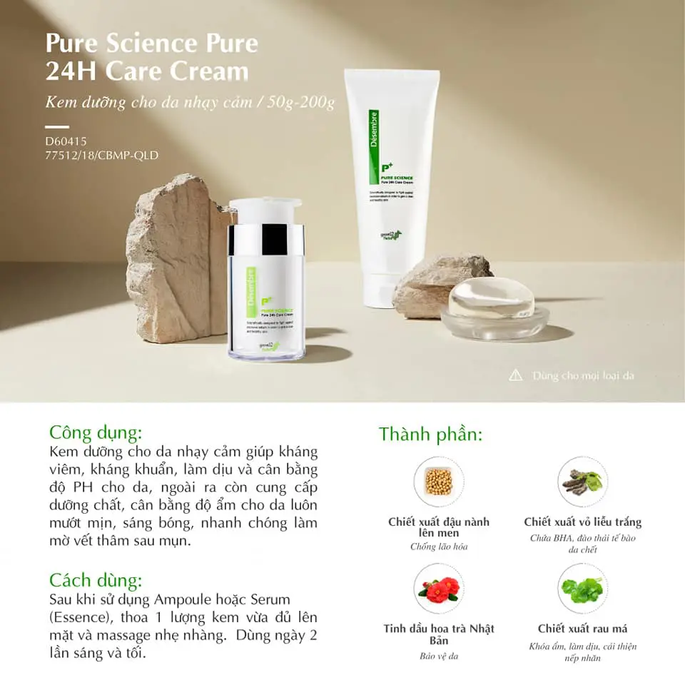 Set serum kem dưỡng trị mụn Desembre 14 kem tri mun desembre