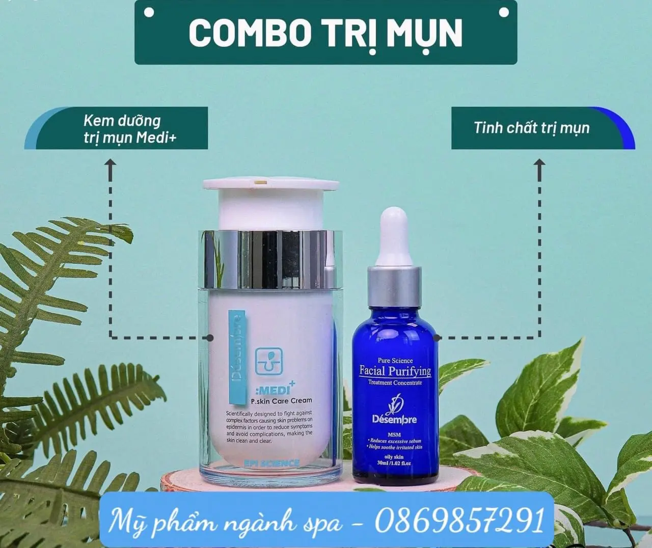 Set serum kem dưỡng trị mụn Desembre 1 Set serum kem dưỡng trị mụn Desembre