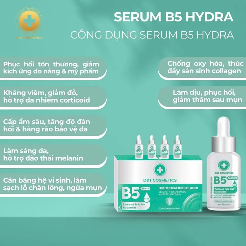 Serum B5 Hydra DT lẻ chai 30ml 4 Serum B5 Hydra DT lẻ chai 30ml - Ảnh 4