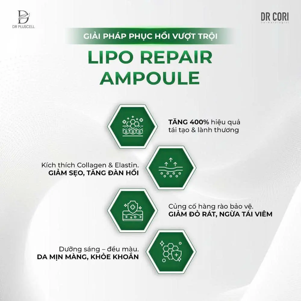 Ampoule phục hồi DR PLUSCELL LIPO REPAIR 30ML 2 Ampoule phục hồi DR PLUSCELL LIPO REPAIR 30ML - Ảnh 2