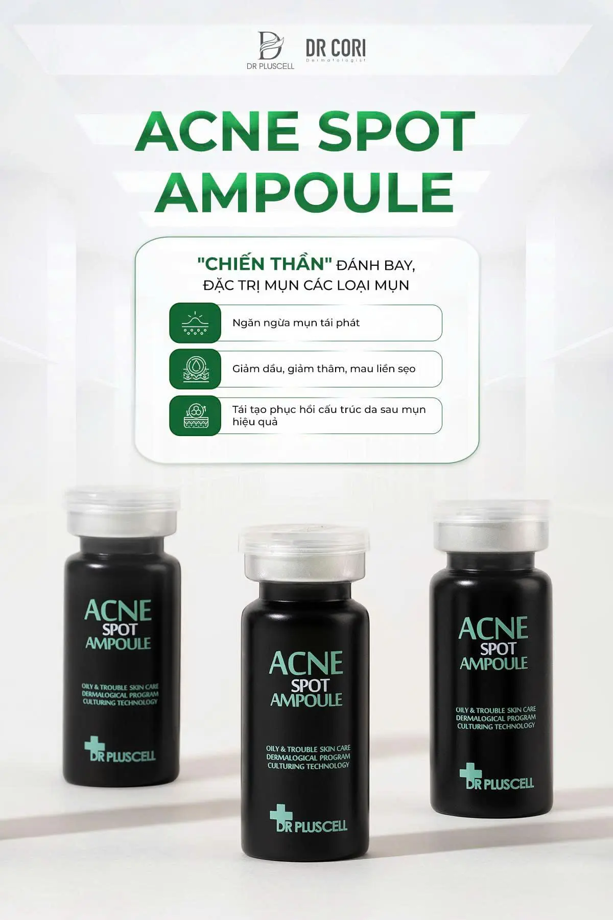 Ampoule đặc trị mụn DR PLUSCELL ACNE SPOT Hộp 10 lọ 2 Ampoule đặc trị mụn DR PLUSCELL ACNE SPOT Hộp 10 lọ - Ảnh 2