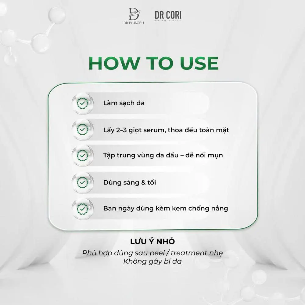 Serum giảm mụn ACNE CLEARING DR CORI CẤP ẨM KIỀM DẦU 30ML 7 Serum giảm mụn ACNE CLEARING DR CORI CẤP ẨM KIỀM DẦU 30ML - Ảnh 7