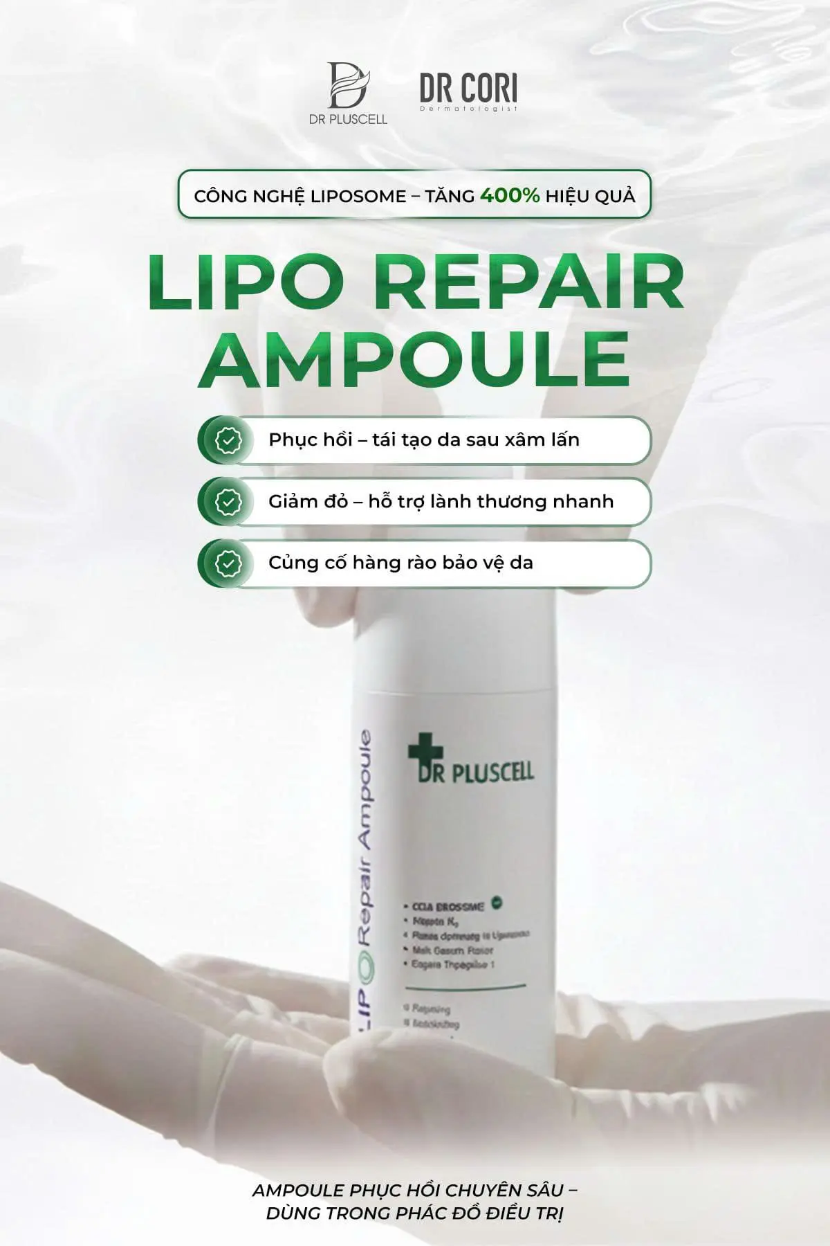 Ampoule phục hồi DR PLUSCELL LIPO REPAIR 30ML 4 Ampoule phục hồi DR PLUSCELL LIPO REPAIR 30ML - Ảnh 4