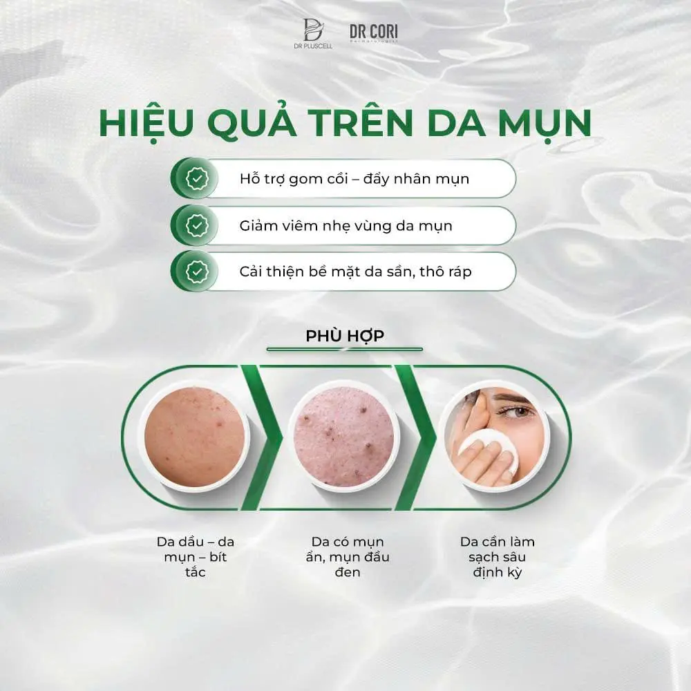 Peel Trị Mụn BHA DR Pluscell 20% triệt dầu trẻ hoá da PES PEEL 5 Peel Trị Mụn BHA DR Pluscell 20% triệt dầu trẻ hoá da PES PEEL - Ảnh 5