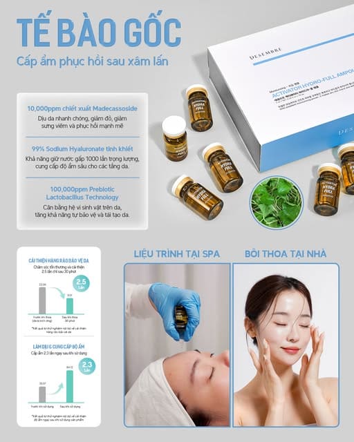 Tế bào gốc cấp ẩm căng bóng Desembre H+ Hộp 10 lọ 3 Tế bào gốc cấp ẩm căng bóng Desembre H+ Hộp 10 lọ - Ảnh 3