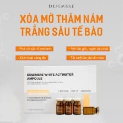 Tế bào gốc thâm nám trắng da Desembre W+ hộp 10 lọ 9 25 xoa mo tham nam trang sau te bao