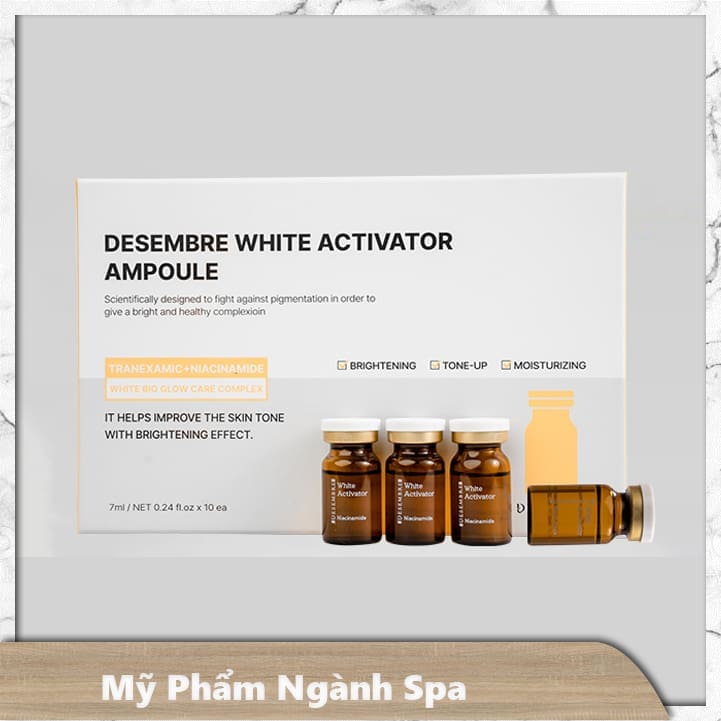 Tế bào gốc thâm nám trắng da Desembre W+ hộp 10 lọ 1 Tế bào gốc thâm nám trắng da Desembre W+