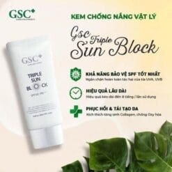 Alternative view of Kem chống nắng vật lý GSC Triple Sun Block lên tone da