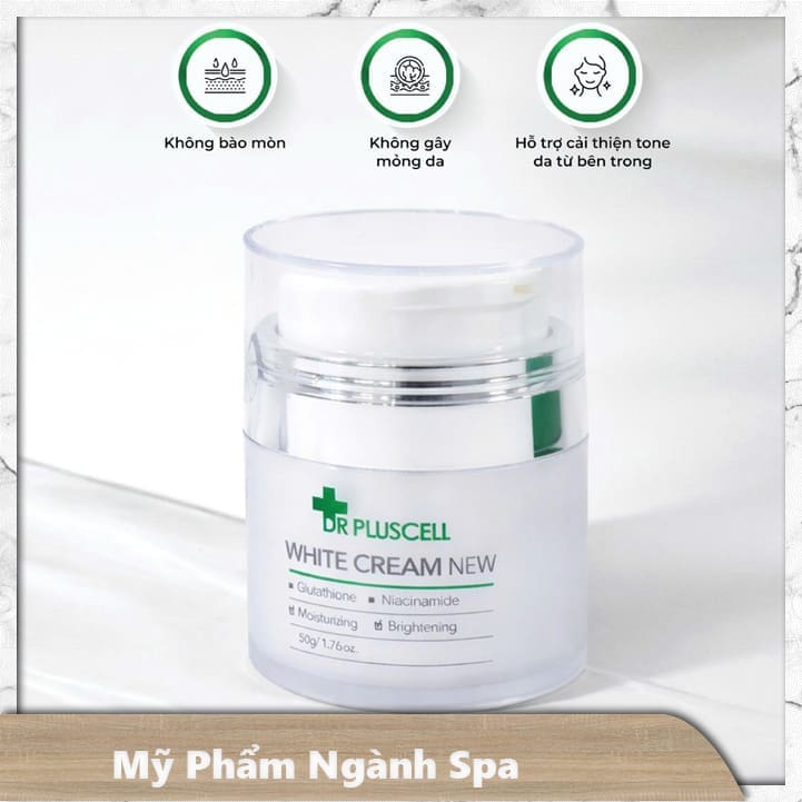 Kem dưỡng trắng da DR pluscell white cream 50g mẫu mới 1 Kem dưỡng trắng da DR pluscell white cream