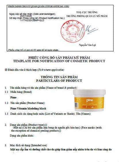 MẶT NẠ DẺO TRẮNG DA ỨC CHẾ NÁM PIME VITAMIN MODELING MASK 25G 12 bf2aa907b4c6d5a9e8e297d3645d63bd