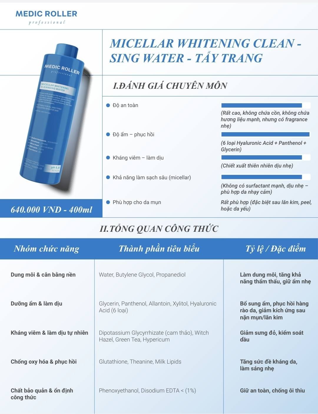 NƯỚC TẨY TRANG MEDIC ROLLER 400ml- Mẫu Mới 2026 3 NƯỚC TẨY TRANG MEDIC ROLLER 400ml- Mẫu Mới 2026 - Ảnh 3