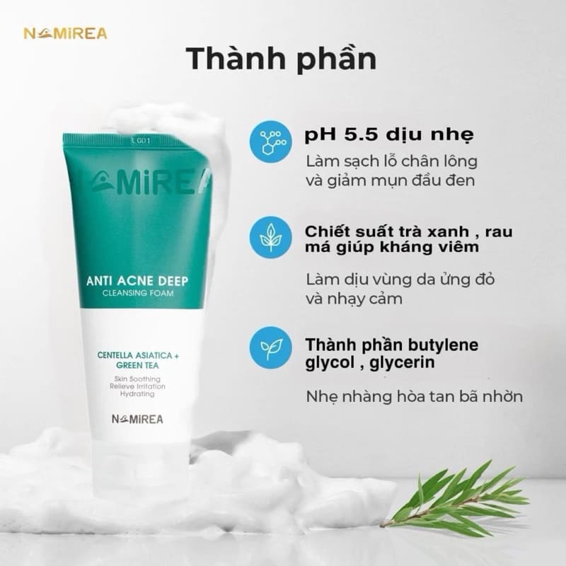 SỮA RỬA MẶT DÀNH CHO DA DẦU MỤN NAMIREA 120ml 3 SỮA RỬA MẶT DÀNH CHO DA DẦU MỤN NAMIREA 120ml - Ảnh 3