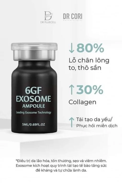 Tế bào gốc Dr Pluscell 6GF Exosome Ampoule Tái tạo phục hồi, trị sẹo