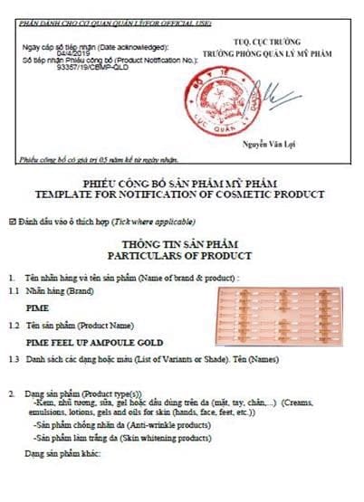 Tế bào gốc vàng 24k Pime trẻ hóa nâng cơ Feel Up Ampoule Gold (lẻ ống 2ml) 16 ef3beae2a84e6c789695af4391e5d939