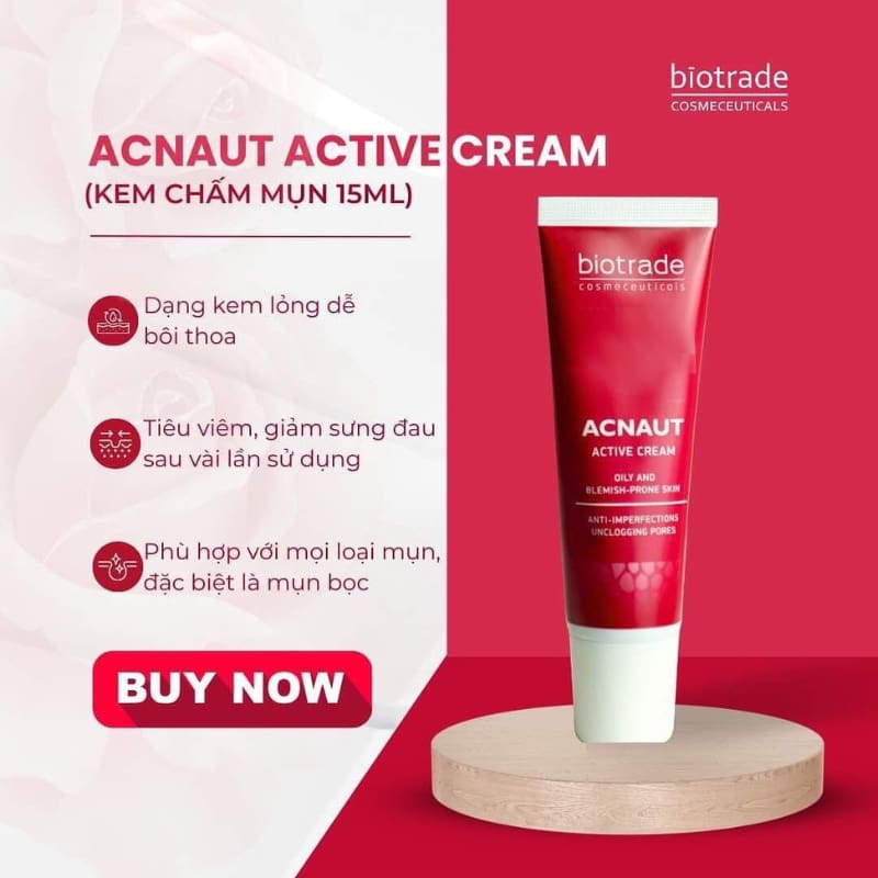 Kem Trị Mụn Biotrade Acnaut Active Cream 15ml 3 Kem Trị Mụn Biotrade Acnaut Active Cream 15ml - Ảnh 3