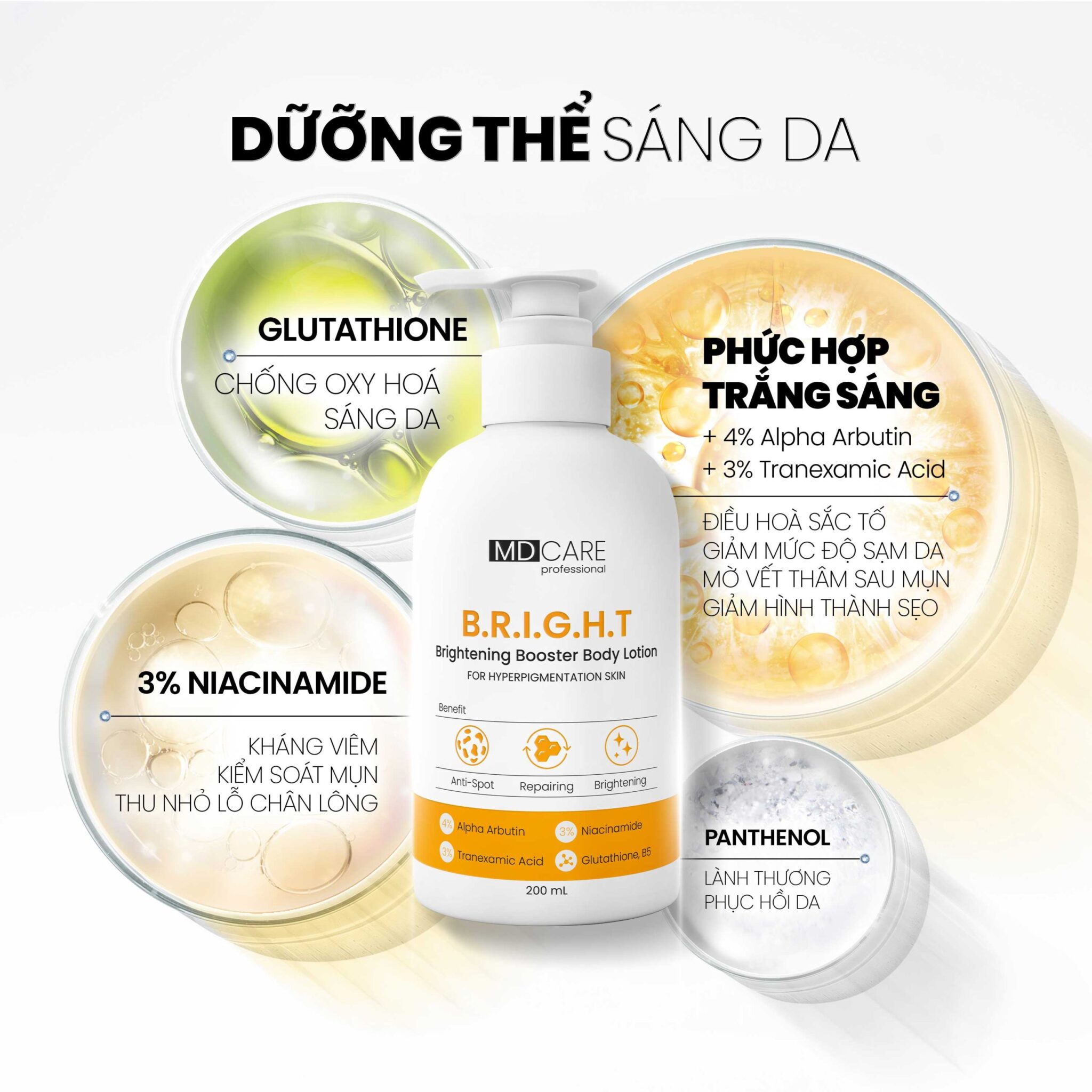 Sữa Dưỡng Thể MD Care Sáng Da Mờ Thâm Brightening Booster Body 3 Sữa Dưỡng Thể MD Care Sáng Da Mờ Thâm Brightening Booster Body - Ảnh 3