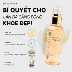 Gel vàng 24k Desembre 110ml 5 25 Bi quyet cho lan da cang bong khoe dep