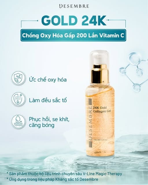 Gel vàng 24k Desembre 110ml 2 Gel vàng 24k Desembre 110ml - Ảnh 2