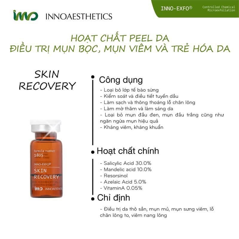 Peel Mụn Inno Skin Recovery (Hộp 5 lọ) -Lẻ Lọ 2 công dụng peel mụn inno