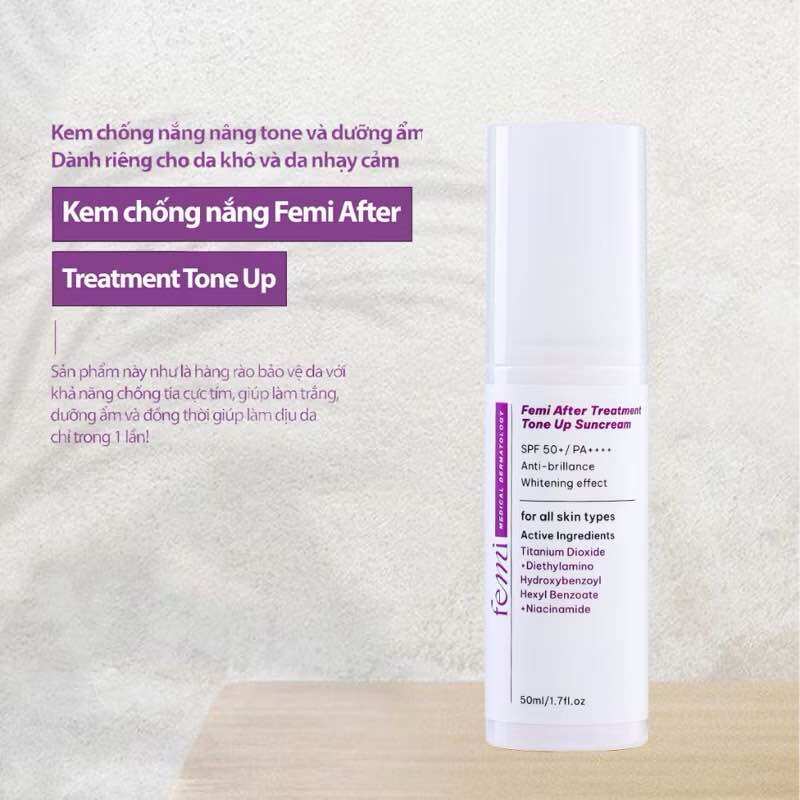 Kem Chống Nắng Femi Nâng Tone SPF50 3 Kem Chống Nắng Femi Nâng Tone SPF50 - Ảnh 3