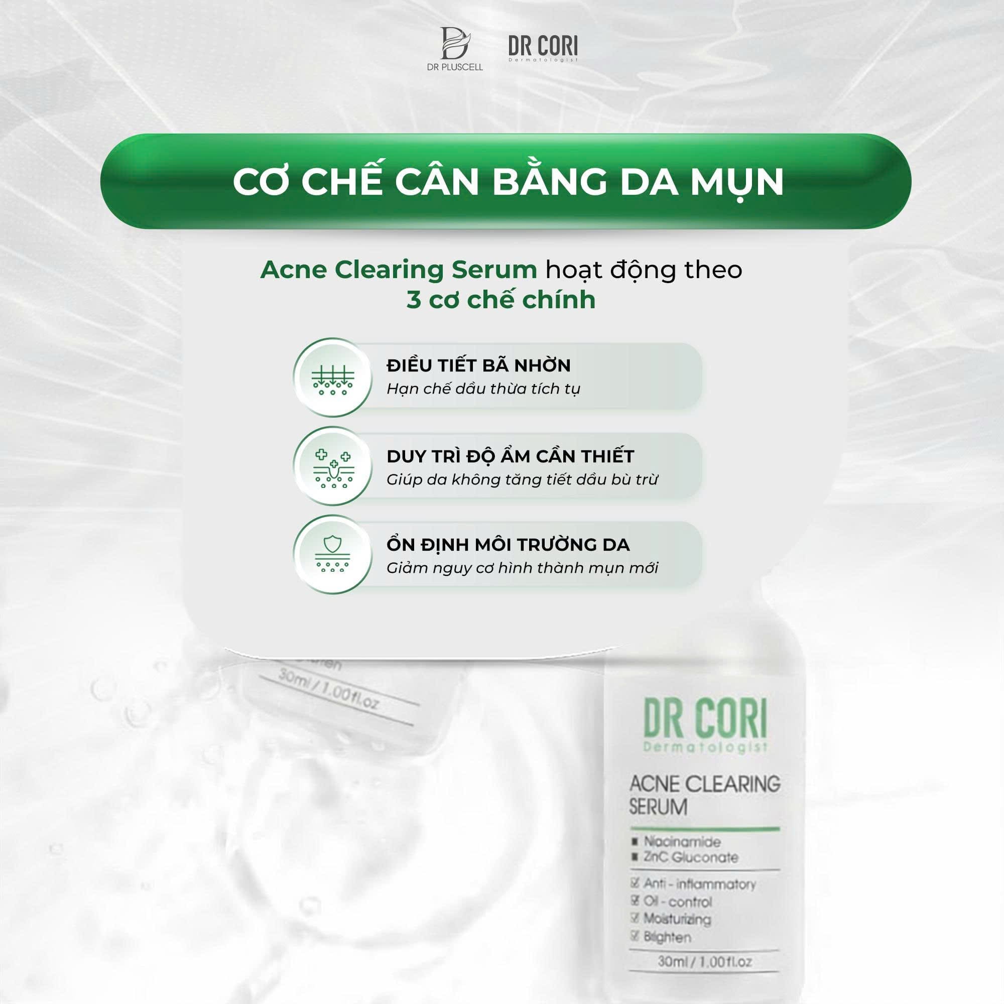 Serum giảm mụn ACNE CLEARING DR CORI CẤP ẨM KIỀM DẦU 30ML 3 Serum giảm mụn ACNE CLEARING DR CORI CẤP ẨM KIỀM DẦU 30ML - Ảnh 3